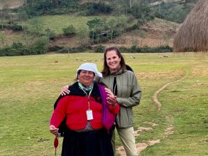 Rocio with the Community at Gocta Natura Reserve